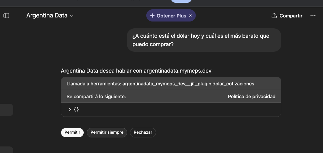 Dialogo de ChatGPT pidiendo permiso para llamar a una herramienta del MCP